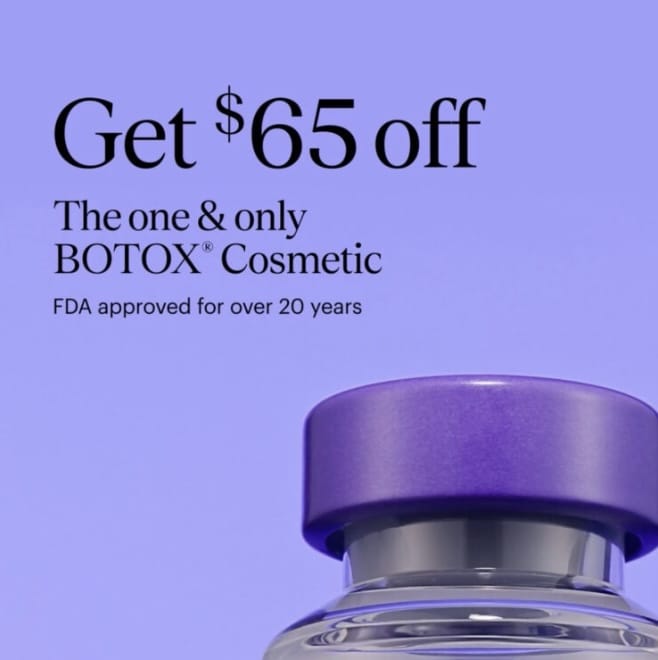 Save $65 on your first botox treatment at DCA