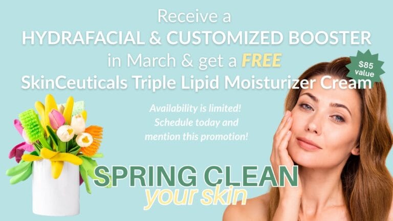 free gift with hydrafacial and booster March 2026